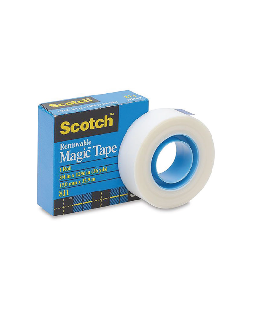Scotch® Removable Tape 811, 3/4 in x 1296 in (19 mm x 32,9 m)